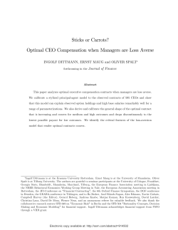 Sticks or Carrots? Optimal CEO Compensation when Managers are