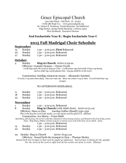 Grace Episcopal Church - Schola and Madrigal Choirs