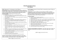 4th Grade Math Syllabi Units 9-12