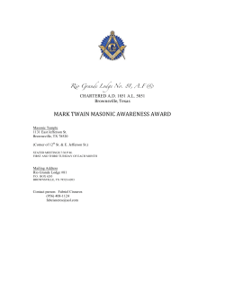 mark twain masonic awareness award