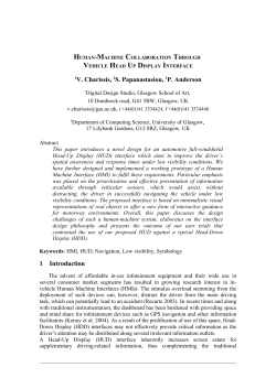 Human-machine collaboration through vehicle head up display