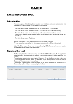 Barix Software Discovery Tool v23 User Guide