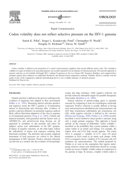 Codon volatility does not reflect selective pressure on the HIV