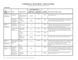 commercial vegetables&mdash;weed control