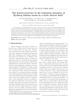 The fractal structure in the ionization dynamics of Rydberg lithium