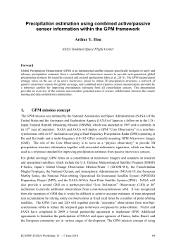 Precipitation estimation using combined active/passive