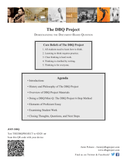 The DBQ Project - myLearning | Pasco County Schools