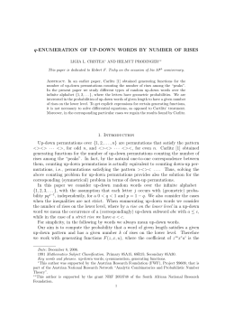 q-ENUMERATION OF UP-DOWN WORDS BY NUMBER OF RISES