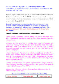 Sukanya Samriddhi Account PDF