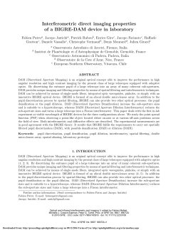 Interferometric direct imaging properties of a BIGRE