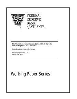 The Rise in Comovement across National Stock Markets:Market