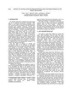EFFECT OF AIR POLLUTION ON PRECIPITATION ALONG THE