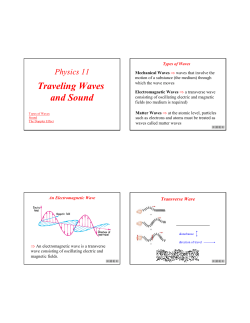 Physics 11 Traveling Waves and Sound