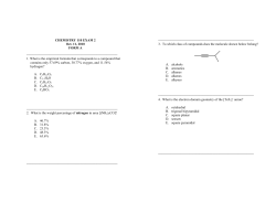 Exam 2 - Chemistry Courses