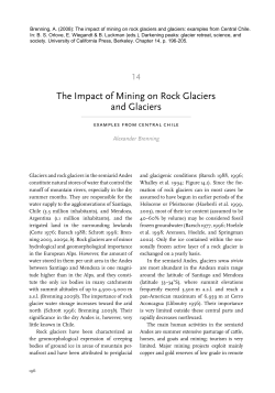 The Impact of Mining on Rock Glaciers and Glaciers