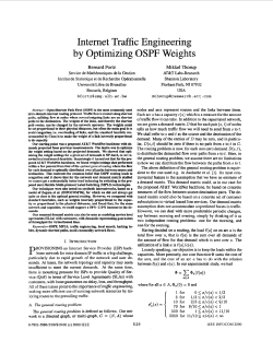 Internet traffic engineering by optimizing OSPF weights