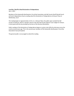 Local Bar to Read Declaration of Independence