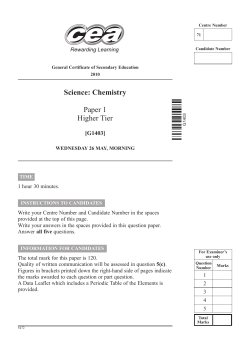 (Higher) (1) - frankly chemistry
