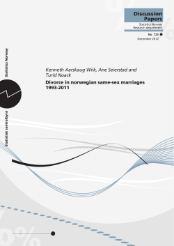 Divorce in norwegian same-sex marriages 1993-2011