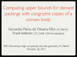 Computing upper bounds for densest packings with congruent