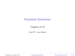 Parameter Estimation - Brian Hartman