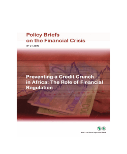 Preventing a Credit Crunch in Africa