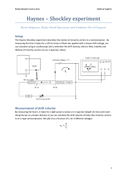 Haynes &ndash; Shockley experiment