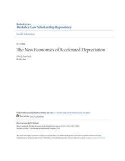 The New Economics of Accelerated Depreciation