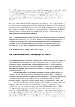 The inevitable reason why all languages are similar