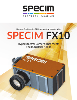 SPECIM FX10 Datasheet