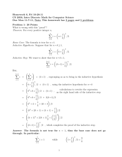 Homework 6, Fri 10-28-11 CS 2050, Intro Discrete Math for