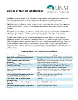 College of Nursing Scholarships