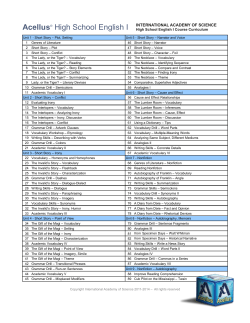 HS English I.cdr - International Academy of Science