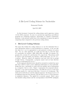 A Bit-Level Coding Scheme for Nucleotides