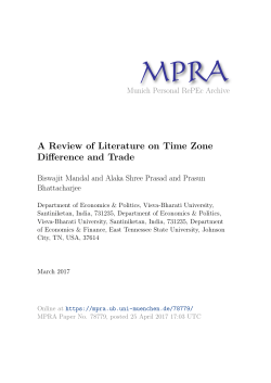 A Review of Literature on Time Zone Difference and Trade