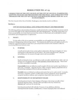 Colville Small and Attractive Item Policy