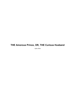 THE Amorous Prince, OR, THE Curious Husband