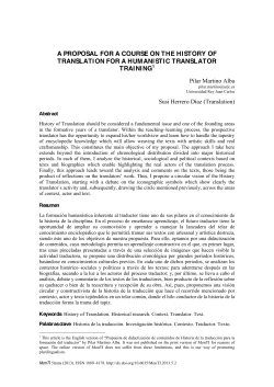 Propuesta de didactizaci&oacute;n de contenidos de Historia de la