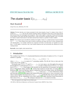 The cluster basis Z[x 1,1,...,x3,3] - HAL