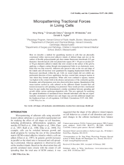 Micropatterning Tractional Forces in Living Cells