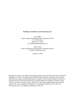 Modeling Transitions to and from Democracy