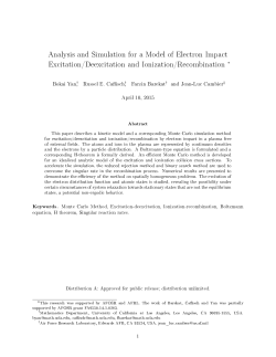 Analysis and Simulation for a Model of Electron Impact Excitation
