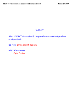 03-27-17 Independent vs Dependent Events.notebook
