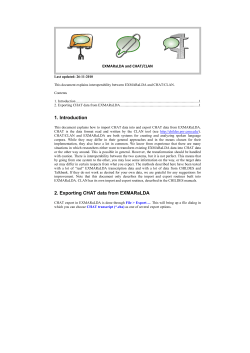 interoperability between EXMARaLDA and CHAT/CLAN
