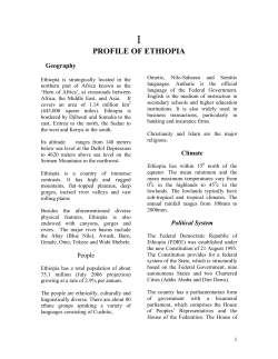 profile of ethiopia