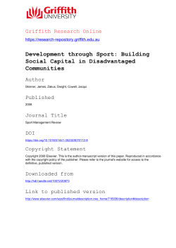 Development through Sport: Building Social Capital in