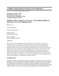 PRIMING ABILITY-RELEVANT SOCIAL CATEGORIES IMPROVES
