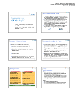 Increasing your QI IQ using PI