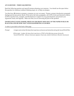 ap us history - timed leq writing