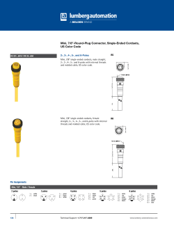Mini, 7/8&rdquo;-Round-Plug Connector, Single